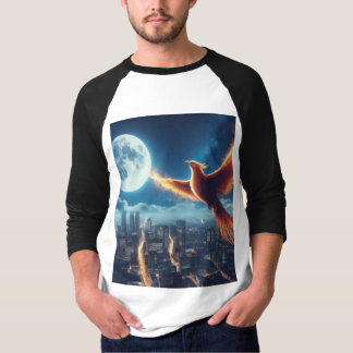 Camiseta manga longa Fênix Flamejante T Shirt