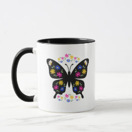Camiseta mariposa con flores multicolor mugg