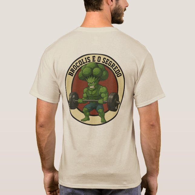 Camiseta Masc. Brócolis é o Segredo - Back T Shirt (Baksida)