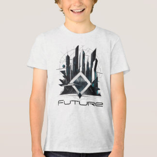 Camiseta Masc Juvenil Básica Abstrato Futurista-4 T Shirt