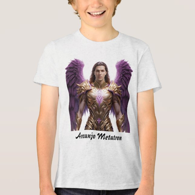 Camiseta Masc Juvenil Básica Arcanjo Metraton T Shirt (Framsida)