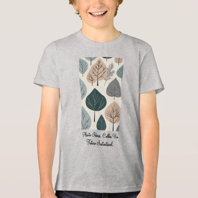 Camiseta Masc Juvenil Básica Raízes do Futuro-2 T Shirt (Framsida)