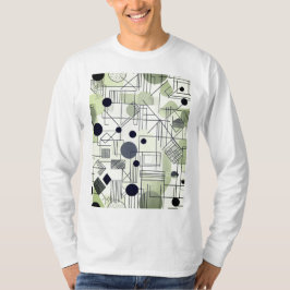 Camiseta Masculina Abstrato Básica Manga Longa T Shirt