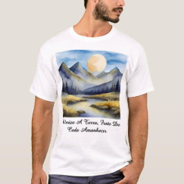 Camiseta Masculina Básica Amanhecer da Terra-2 T Shirt