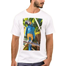 Camiseta Masculina Básica arara azul