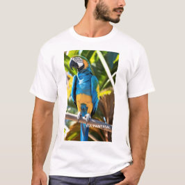 Camiseta Masculina Básica arara azul T Shirt