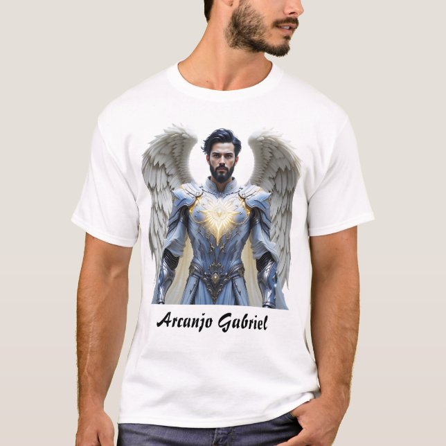 Camiseta Masculina Básica Arcanjo Gabriel T Shirt (Framsida)