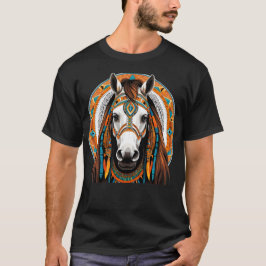 Camiseta Masculina Básica Cavalo Tribal T Shirt