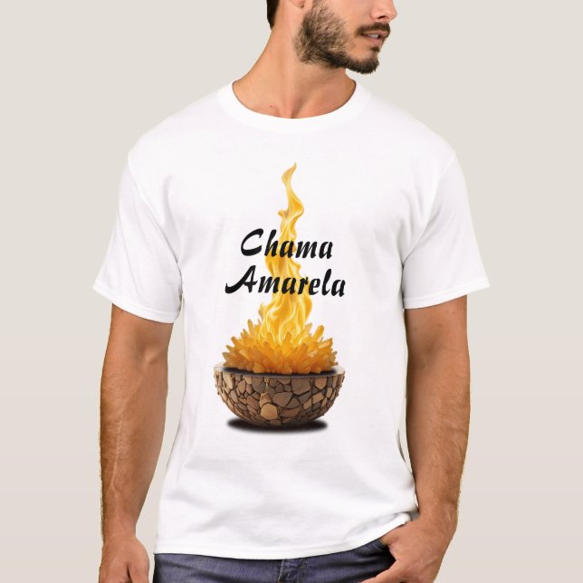Camiseta Masculina Básica Chama Sagrada-2 T Shirt (Framsida)