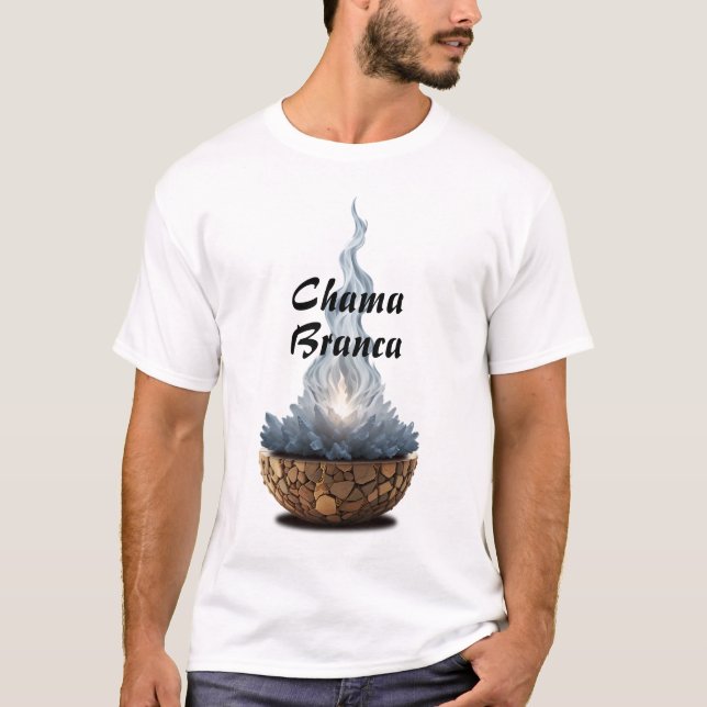 Camiseta Masculina Básica Chama Sagrada-4 T Shirt (Framsida)