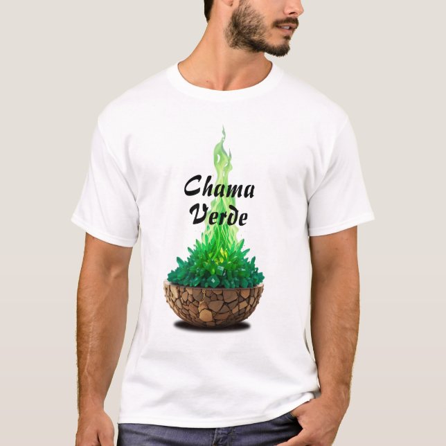 Camiseta Masculina Básica Chama Sagrada-5 T Shirt (Framsida)