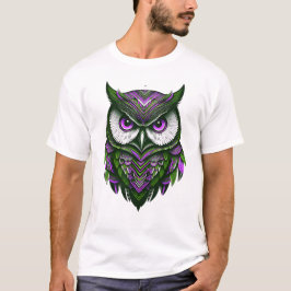 Camiseta Masculina Básica Coruja Tribal T Shirt