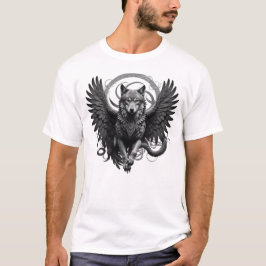Camiseta Masculina Básica Lobo Águia-2 T Shirt