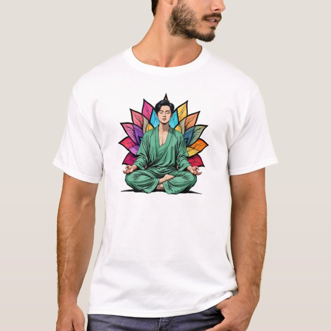 Camiseta Masculina Básica Meditação-1 T Shirt (Framsida)