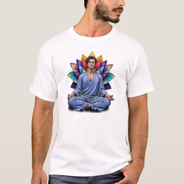 Camiseta Masculina Básica Meditação-2 T Shirt (Framsida)