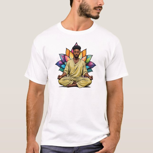 Camiseta Masculina Básica Meditação-5 T Shirt (Framsida)