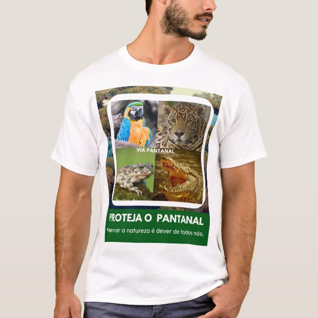 Camiseta Masculina Básica Pantanal T Shirt (Framsida)