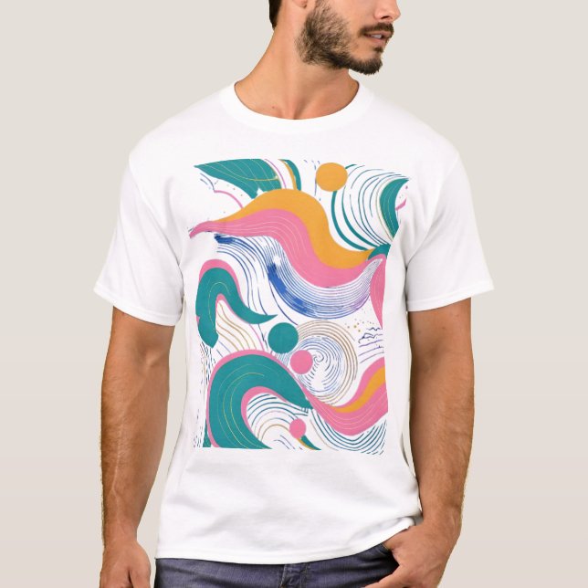 Camiseta Masculina Básica Retrô-8 T Shirt (Framsida)