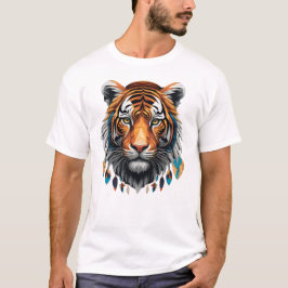 Camiseta Masculina Básica Tigre Tribal T Shirt