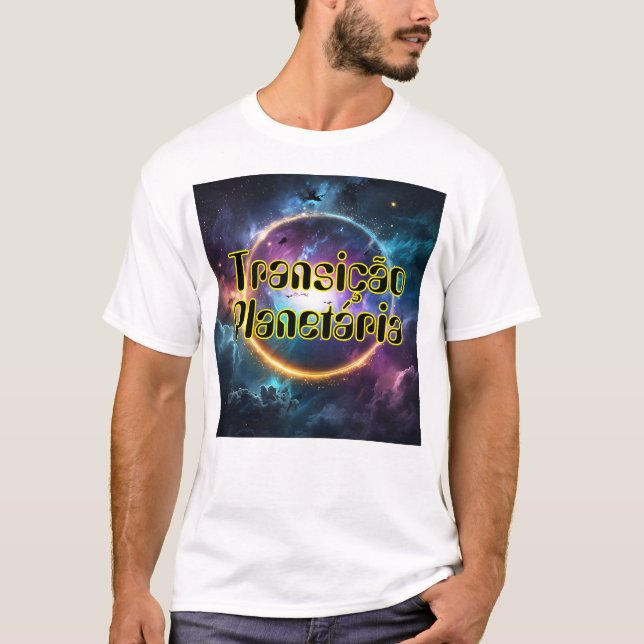 Camiseta Masculina Básica Transição Planetária-1 T Shirt (Framsida)