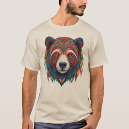 Camiseta Masculina Básica Urso Tribal-2 T Shirt
