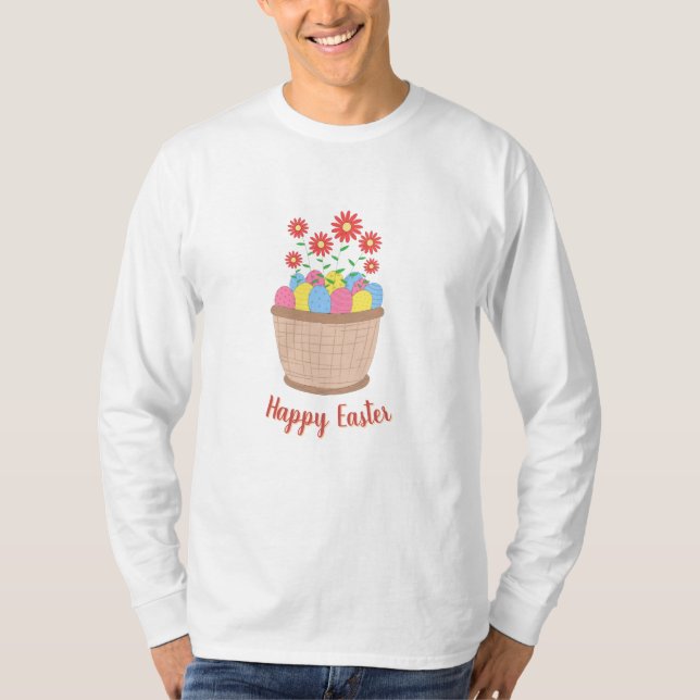 Camiseta masculina de Páscoa (Happy Easter) T Shirt (Framsida)
