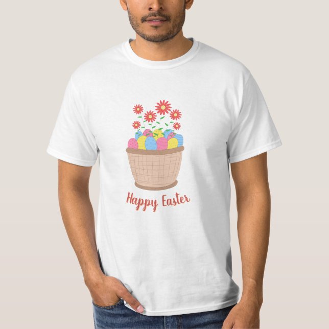Camiseta masculina de Páscoa (Happy Easter) T Shirt (Framsida)