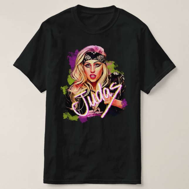 Camiseta Masculina Judas Lady Gaga T Shirt (Design framsida)