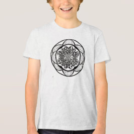Camiseta Masculina Juvenil Básica Flôr da Vida-5 T Shirt