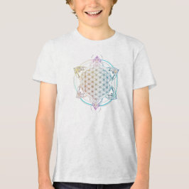 Camiseta Masculina Juvenil Básica Flôr da Vida-8 T Shirt