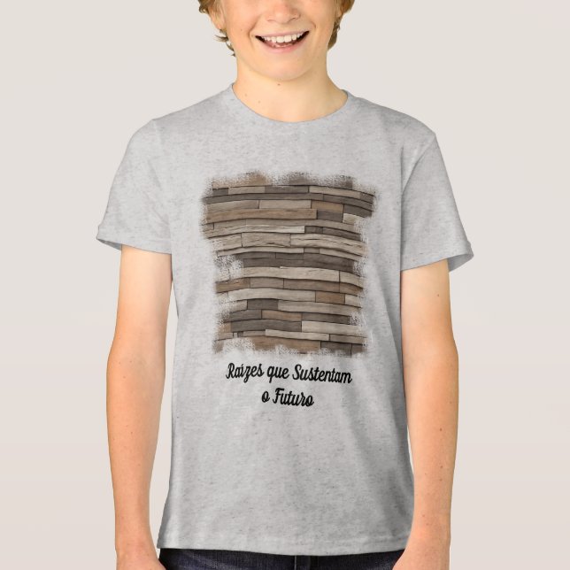 Camiseta Masculina Juvenil Básica Madeira Viva T Shirt (Framsida)