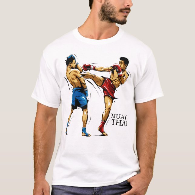 Camiseta Masculina Muay Thai / Boxe Tailandês T Shirt (Framsida)