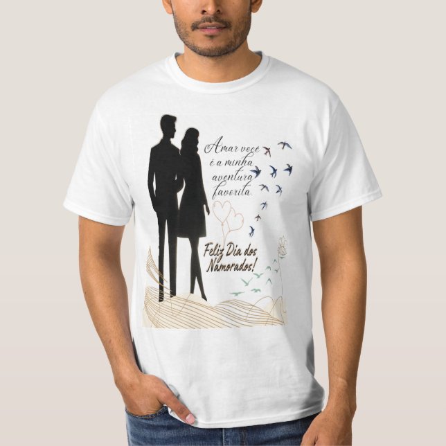 Camiseta Masculina, namorados T Shirt (Framsida)