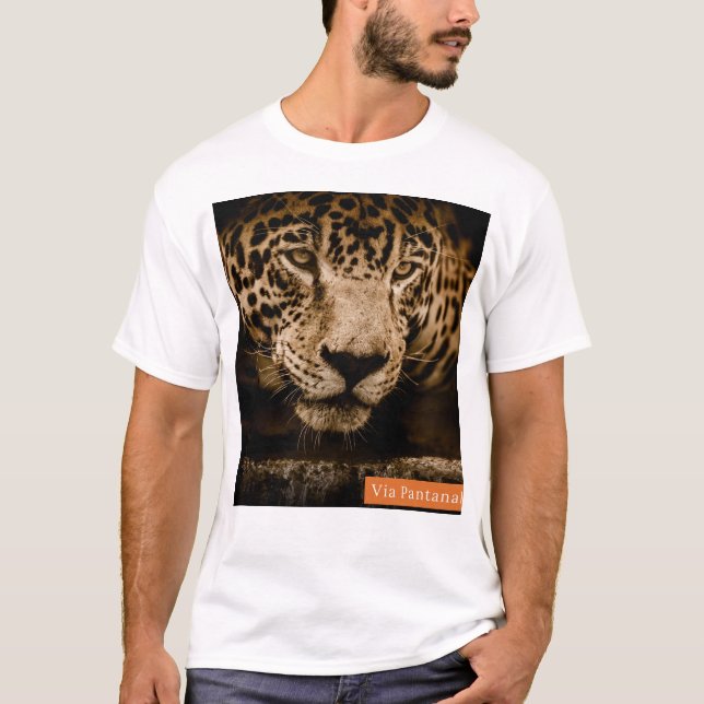 camiseta Masculina Via Pantanal Onça T Shirt (Framsida)