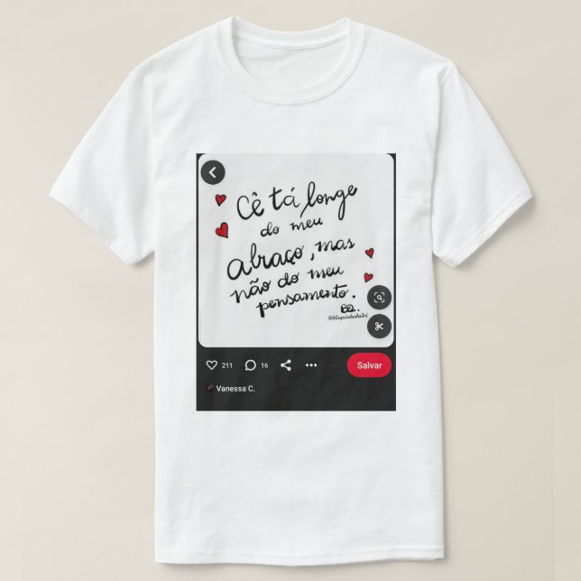 Camiseta Masculino gola canoa simples  T Shirt (Design framsida)