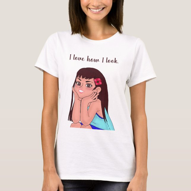 Camiseta mujer i love how i look t shirt (Framsida)