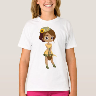 Camiseta Muñeca con Sombrero y Cartera T Shirt