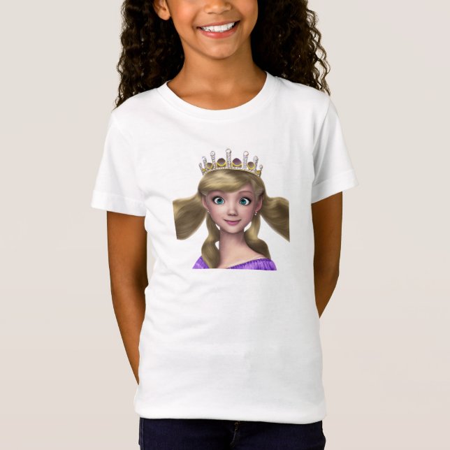 Camiseta niña, Disño princesa con corona T Shirt (Framsida)