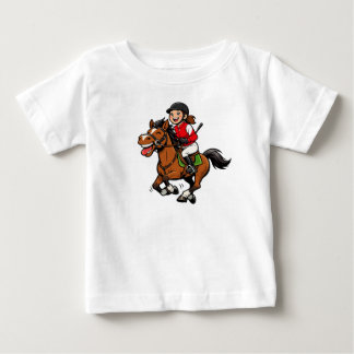 Camiseta Niña Jinete Cabalgando dibujo Animado T Shirt