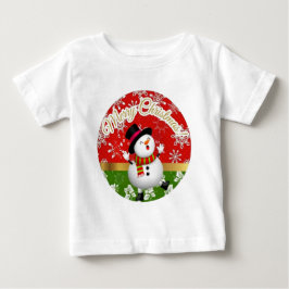  Camiseta para Bebês em Jersey Fina-Natal T Shirt