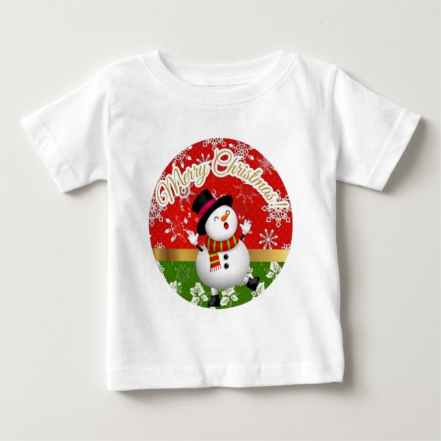  Camiseta para Bebês em Jersey Fina-Natal T Shirt (Framsida)