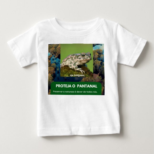 Camiseta para Bebês em Jersey Fina Via Pantanal  T Shirt (Framsida)