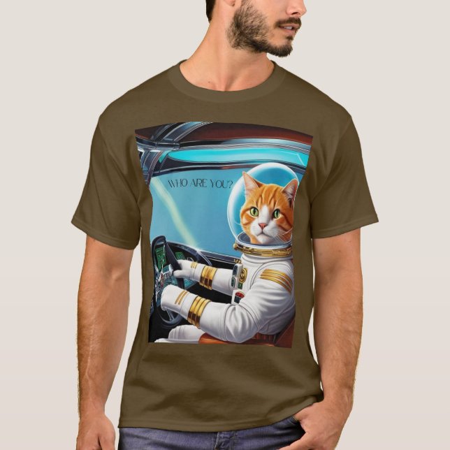 Camiseta para caballero con diseño gato expresivo. t shirt (Framsida)