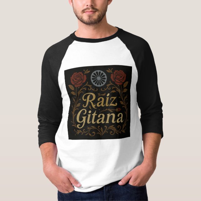 Camiseta para Hombre "Raíz Gitana"  T Shirt (Framsida)