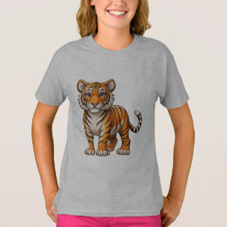 Camiseta para Niña Cachorro de Tigre T Shirt