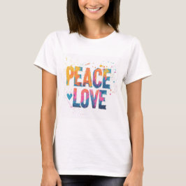Camiseta Peace and Love T Shirt