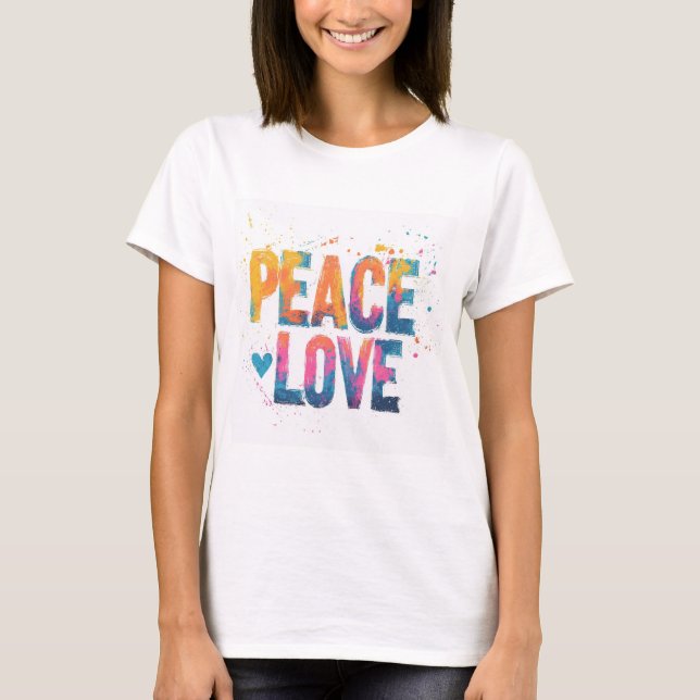 Camiseta Peace and Love T Shirt (Framsida)