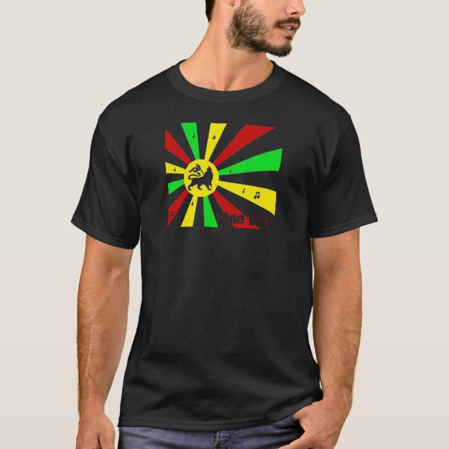 Camiseta reggae estilo bandeira  t shirt (Framsida)