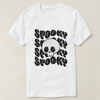 Camiseta Retro Spooky con Calavera Kawaii T Shirt