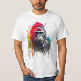 Camiseta Rey de la Selva: Majestuoso Gorila Espald T Shirt